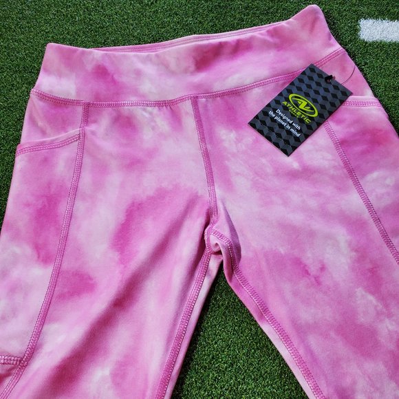 NWT: ATHLETIC WORKS & Old Navy Pink Girls Leggings, L (10-12) - Picture 8 of 13